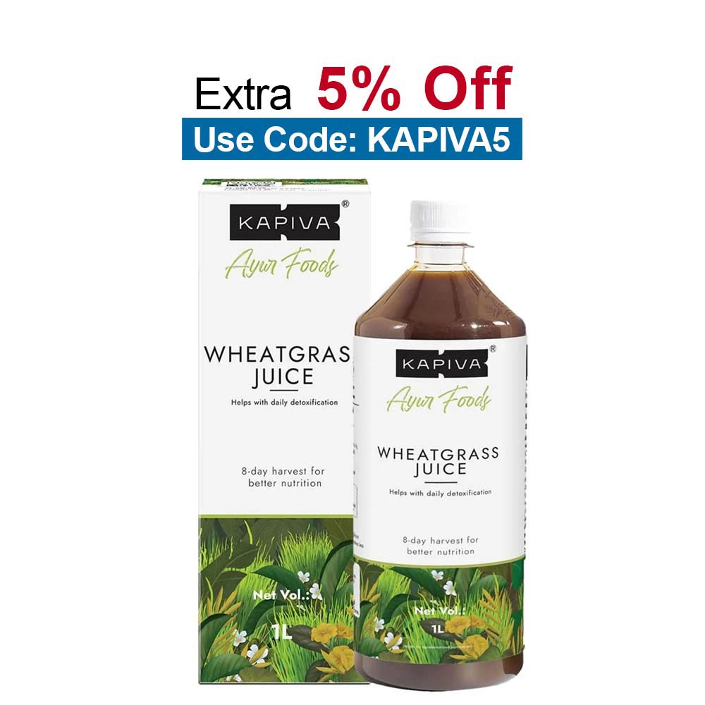 Kapiva Wheatgrass Juice (Natural Detoxifier),  Unflavoured  1 L 