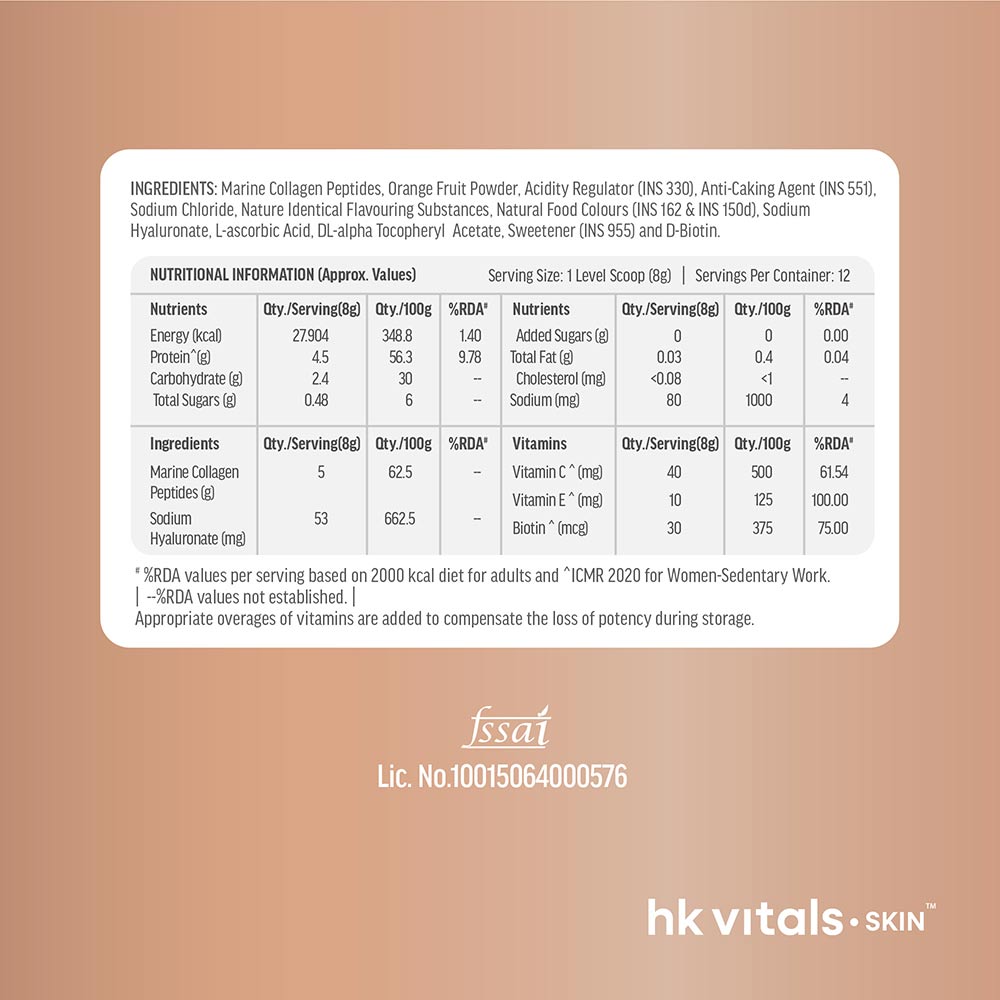 11 - HK Vitals Skin Radiance Collagen,  Marine Collagen  100 g  Watermelon