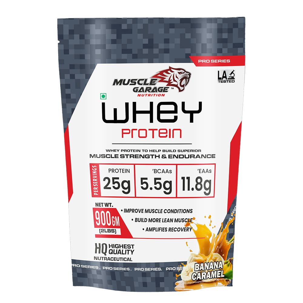 1 - Muscle Garage Whey Protein,  2 lb  Banana Caramel 