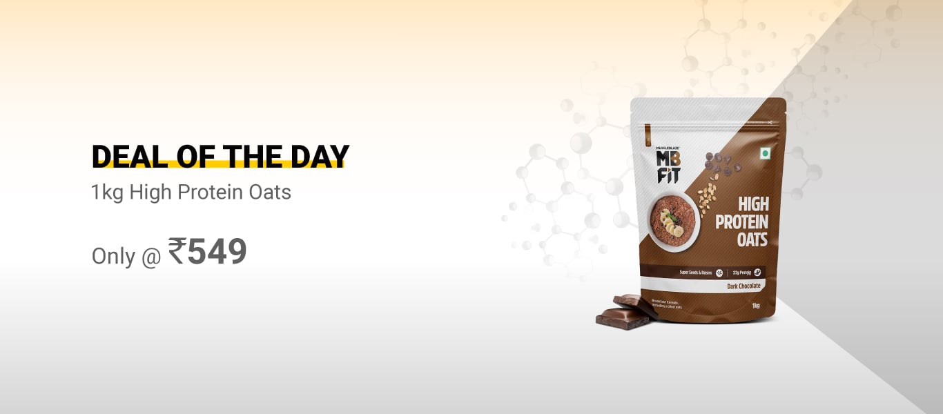 Deal of the Day: MuscleBlaze High Protein Oats 1kg Dark Chocolate @ 549