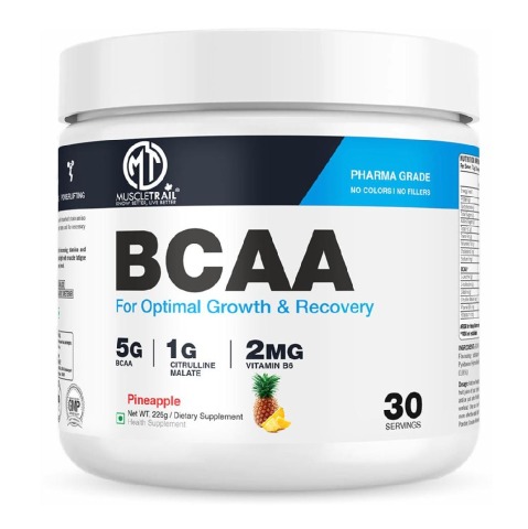 1 - Muscle Trail BCAA, 0.49 lb 30 Servings Pineapple
