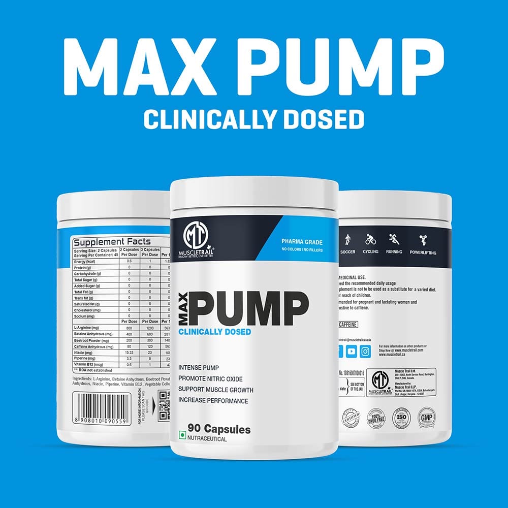 4 - Muscle Trail Max Pump,  90 capsules  Unflavoured 