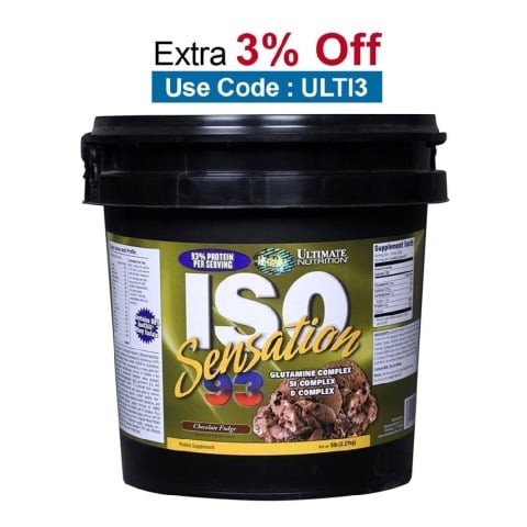 Ultimate Nutrition ISO Sensation 93,  5 lb  Chocolate Fudge 