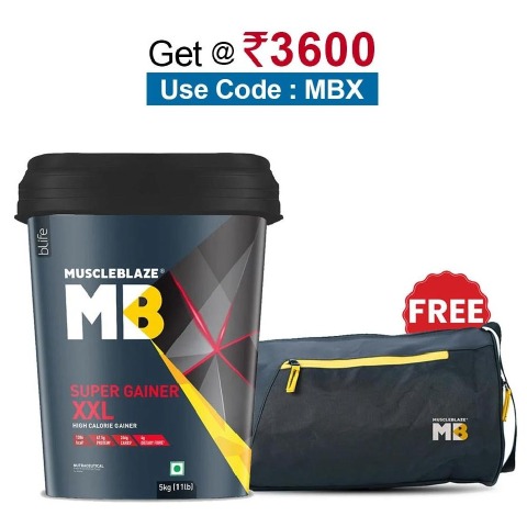 MuscleBlaze Super Gainer XXL,  11 lb  Banana 