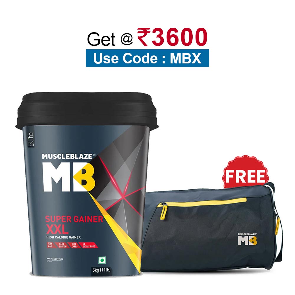 MuscleBlaze Super Gainer XXL,  11 lb  Banana 