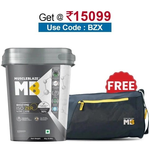 MuscleBlaze Biozyme Iso-Zero,  8.8 lb  Low Carb Ice Cream Chocolate 