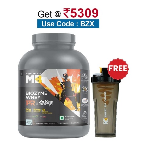 MuscleBlaze Biozyme Whey PR, 4.4 lb Blue Tokai Coffee-Special Singha Edition