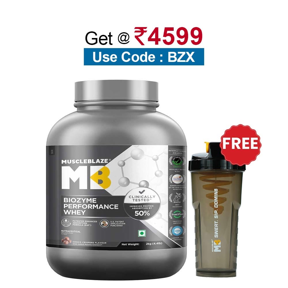 MuscleBlaze Biozyme Performance Whey,  4.4 lb  Choco Crispers