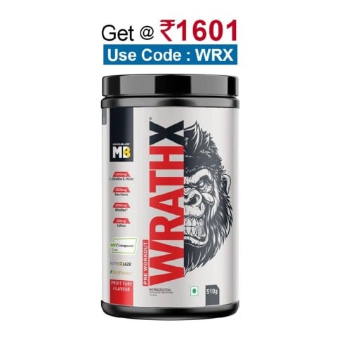 MuscleBlaze Pre Workout WrathX,  1.12 lb  Fruit Fury 
