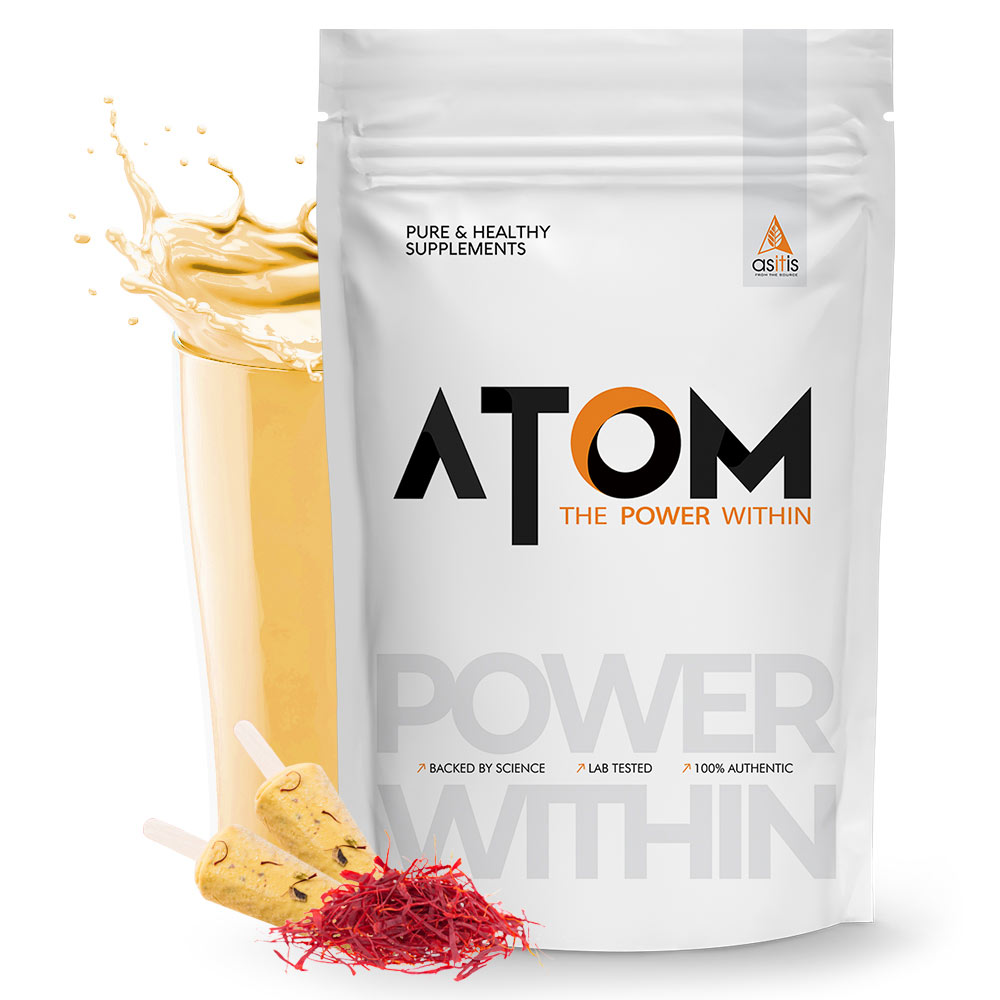 1 - AS-IT-IS Nutrition ATOM Nitro Whey with Creatine,  2.2 lb  Kesar Kulfi 