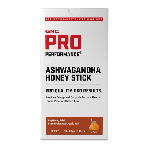 1 - GNC Pro Performance Ashwagandha Honey Stick,  10 sachets/pack 