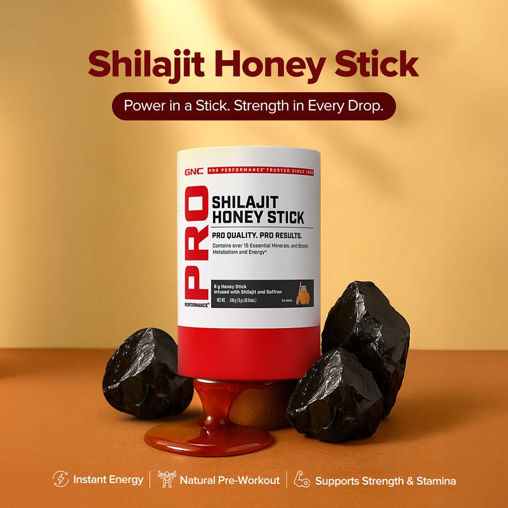9 - GNC Pro Performance Shilajit Honey Stick,  10 sachets/pack 