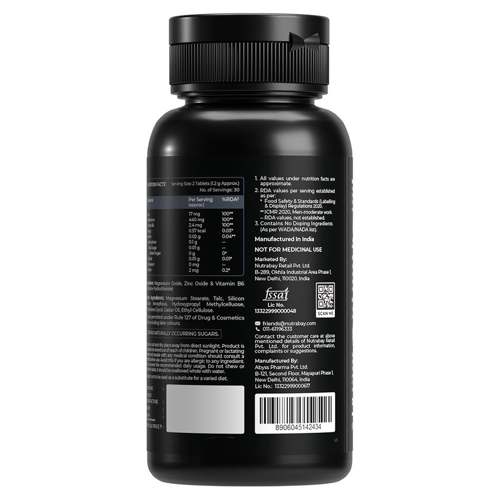 8 - Nutrabay Pro Zinc Magnesium B6,  60 tablet(s) 