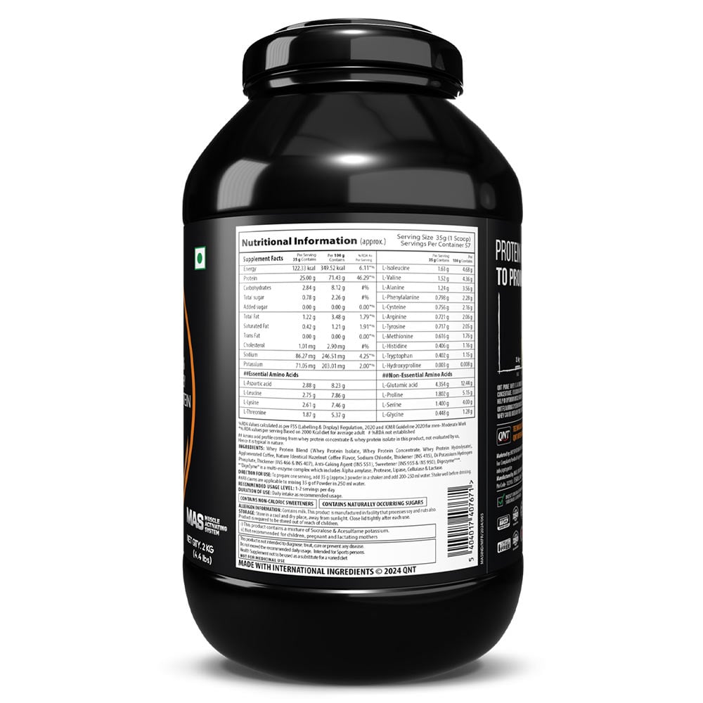 3 - QNT Prime Whey,  4.4 lb  Hazelnut Coffee 