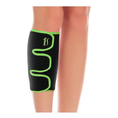 1 - Tynor Shin & Calf Support Neo, Black with Green Universal