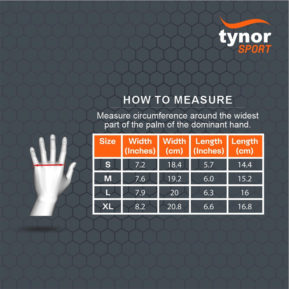 4 - Tynor Tynogrip Gym Gloves with Wrist Support,  Black  Medium 