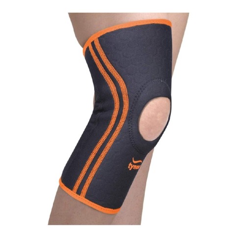 1 - Tynor Knee Cap (Neo),  Black/Orange  Small 