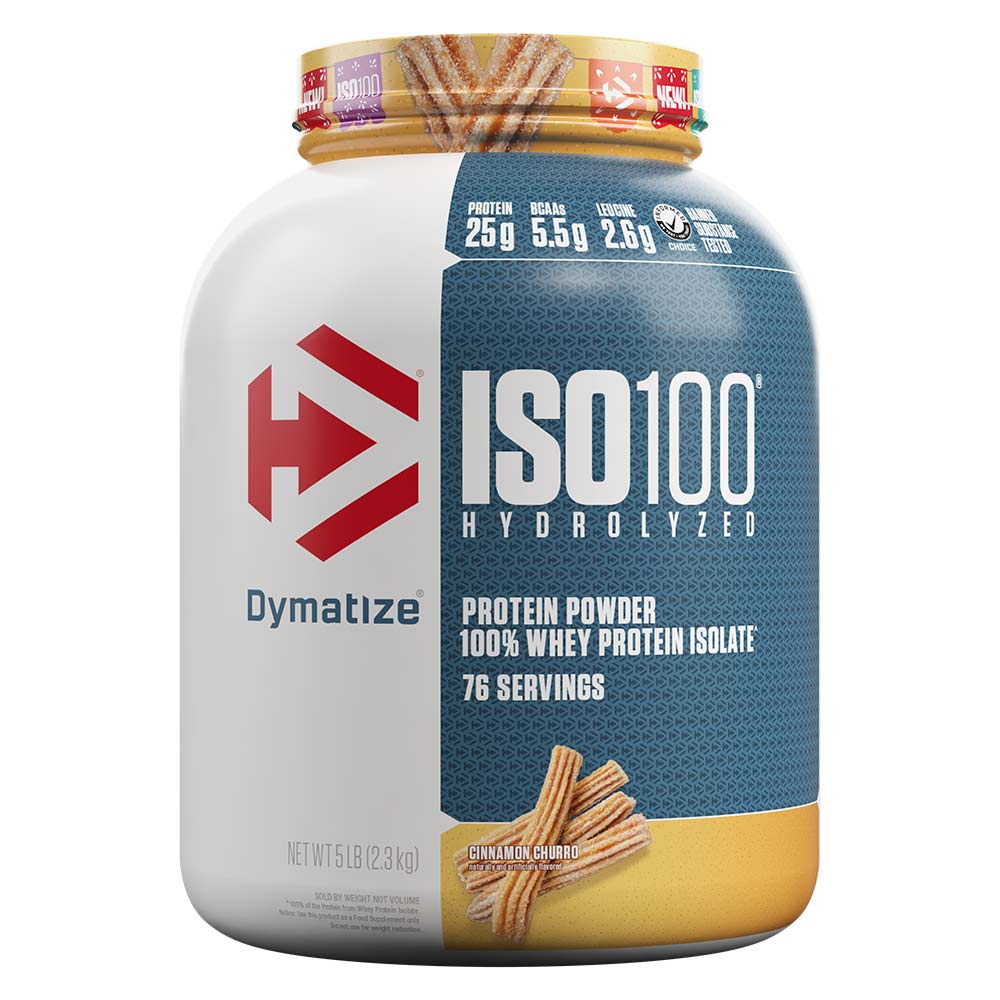 1 - Dymatize ISO100 Whey Protein Isolate,  5 lb  Cinnamon Churro 