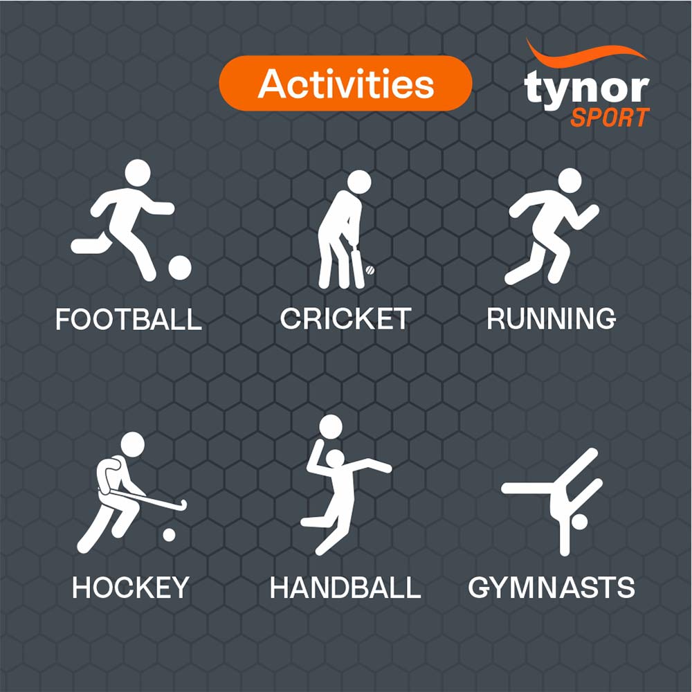 3 - Tynor Knee Cap (Neo),  Black/Orange  Medium 