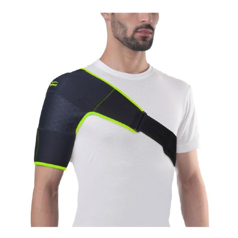 1 - Tynor Shoulder Support Double Lock (Neo),  Black/Green  Universal 