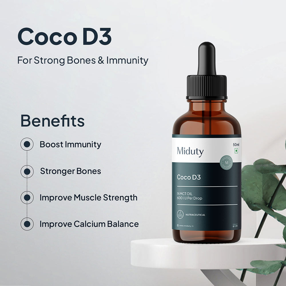 2 - Miduty Coco D3 with MCT Oil,  50 ml  Unflavoured 