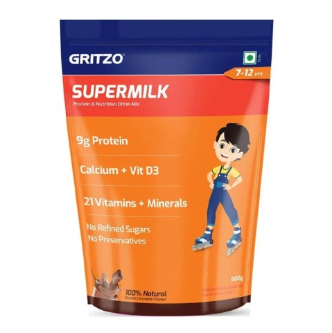 3 - Gritzo Supermilk Protein Shake for Young Athletes OP, 800 g Double Chocolate