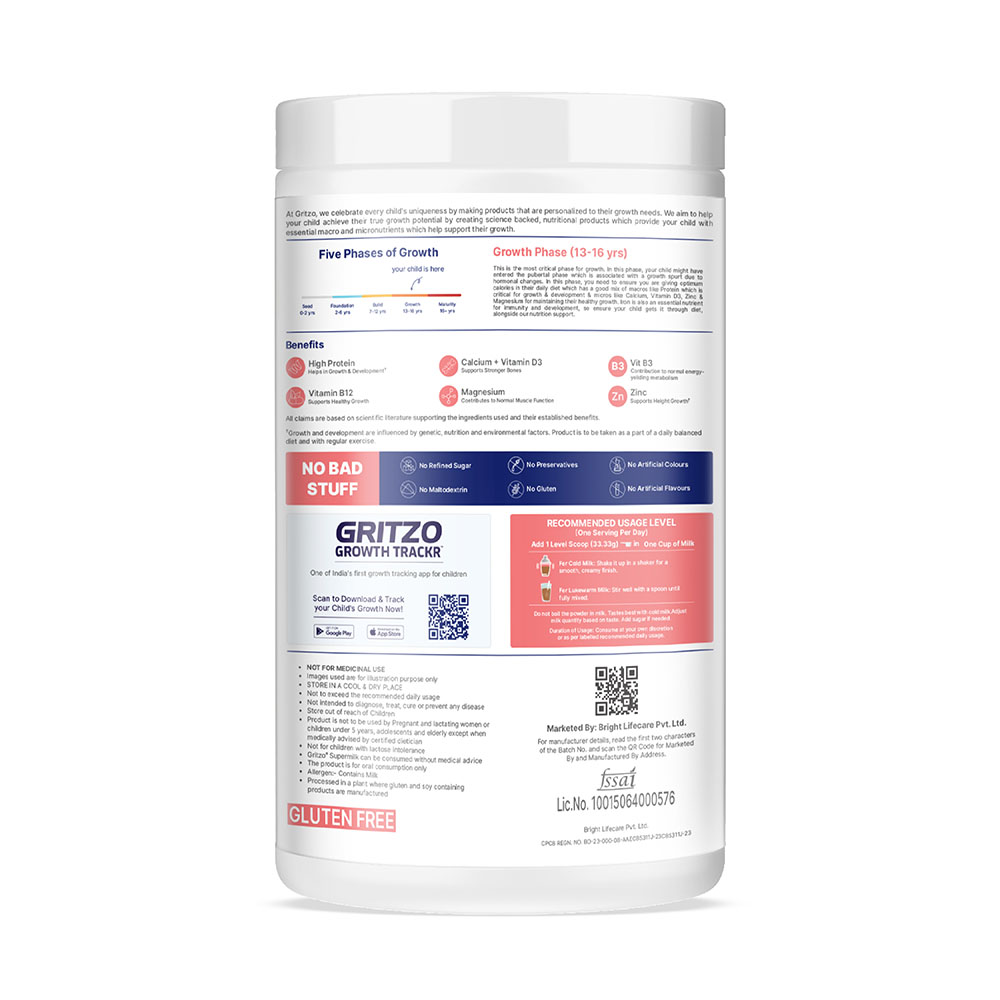 1 - Supermilk Gritzo Athlete for 13+ Years,  400 g  Double Chocolate