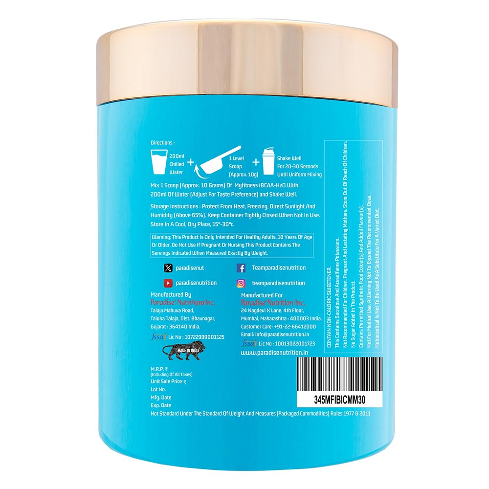 3 - Myfitness iBCAA-H2O,  0.66 lb  30 Servings  Icy Mango Madness 