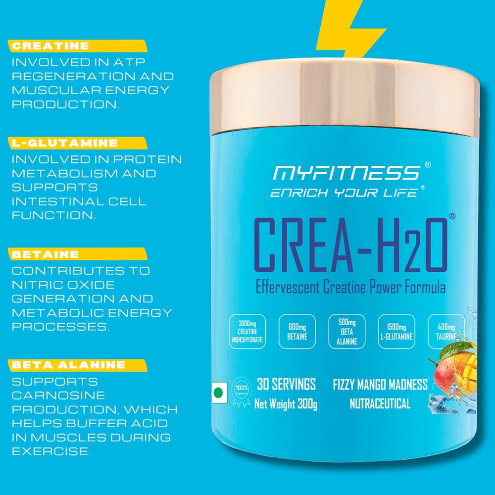 4 - Myfitness CREA-H2O,  Fizzy Blue Raspberry  0.66 lb 