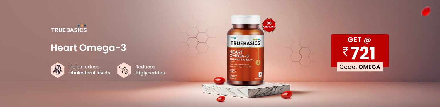 TrueBasics Heart Omega-3 Antarctic Krill Oil, 30 capsules | Get @ 721 | OMEGA