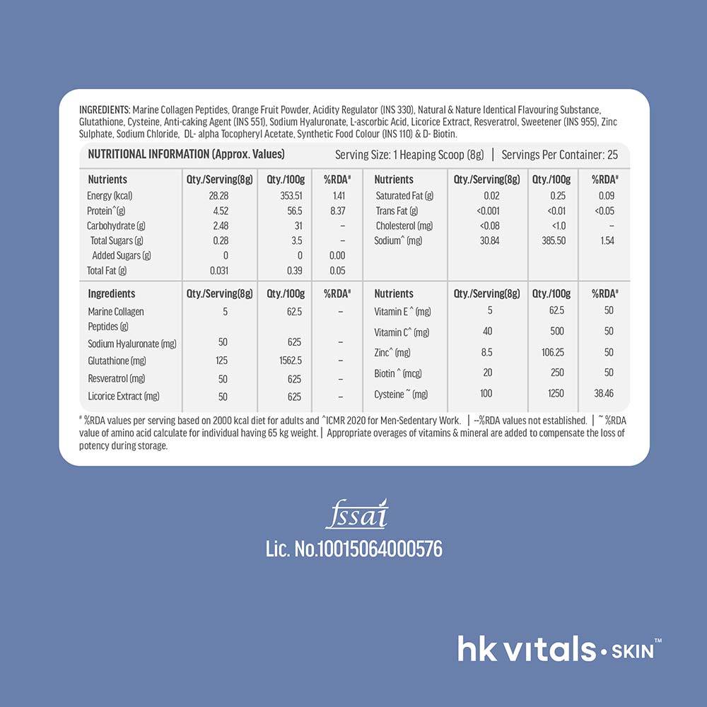 7 - HealthKart HK Vitals Collagen for Men,  400 g  Orange (Pack of 2)