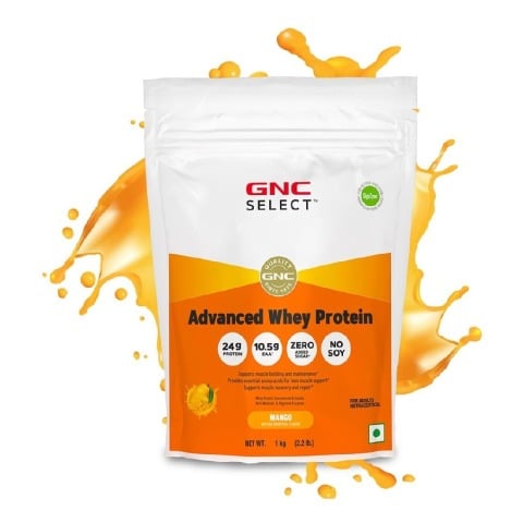 1 - GNC Select Advanced Whey Protein,  2.2 lb  Mango 
