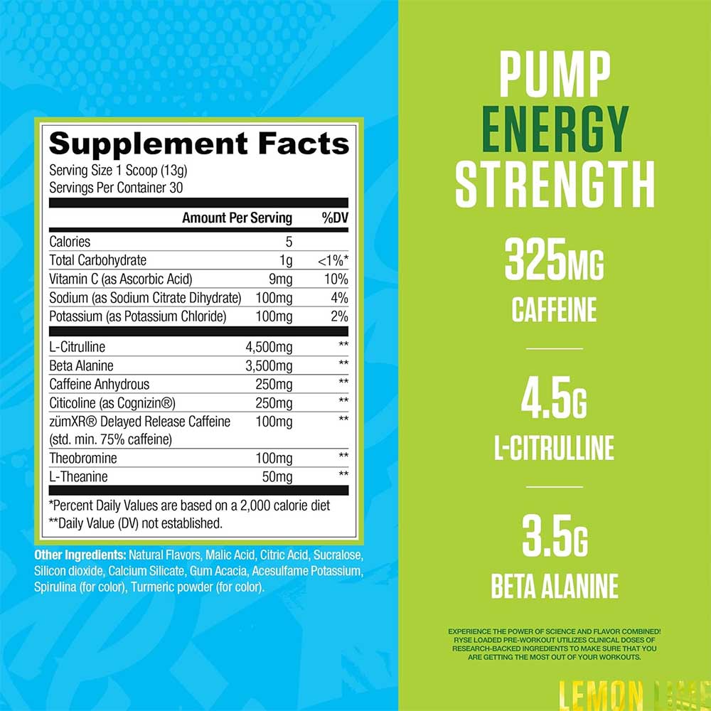 2 - Ryse Loaded Pre,  0.859 lb  Jell-O Lemon Lime 