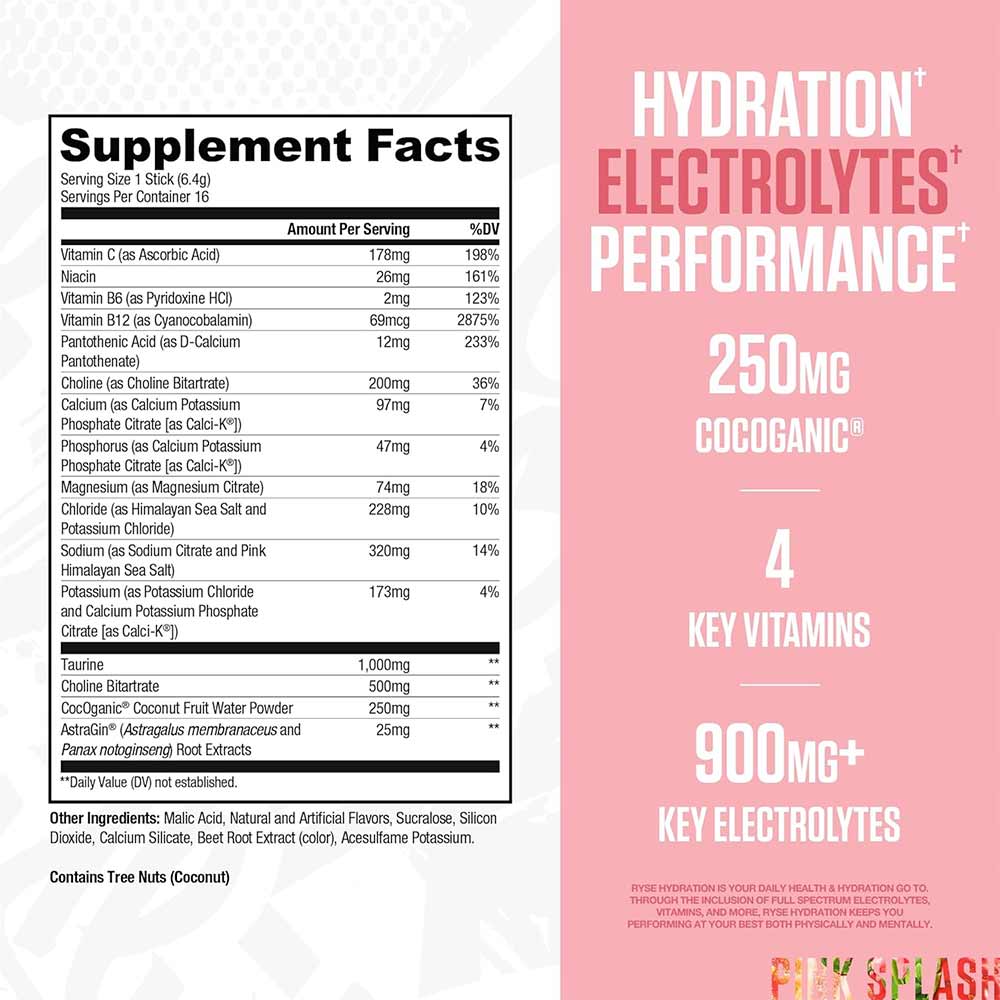 2 - Ryse Hydration,  0.22 lb  Pink Splash 