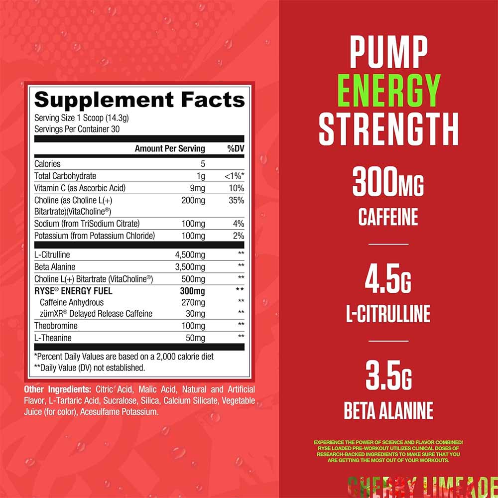 2 - Ryse Loaded Pre,  0.945 lb  Kool-Aid Cherry Limeade 