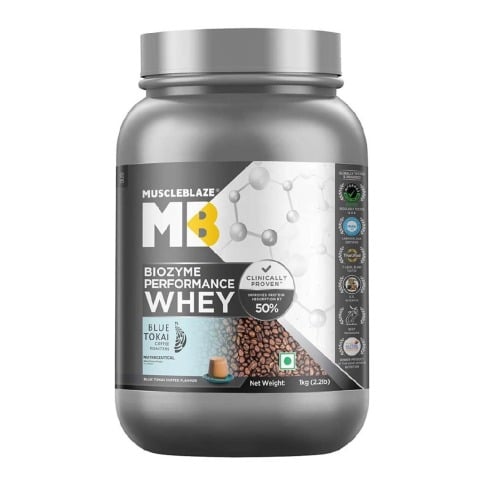 3 - MuscleBlaze Biozyme Performance Whey,  2.2 lb  Blue Tokai Coffee 