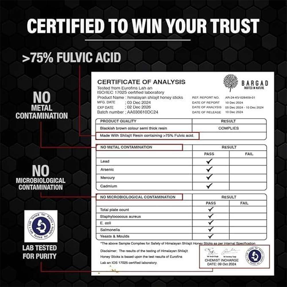 3 - Bargad Himalayan Shilajit Honey Sticks Classic Flavour,  7 Stick(s) 