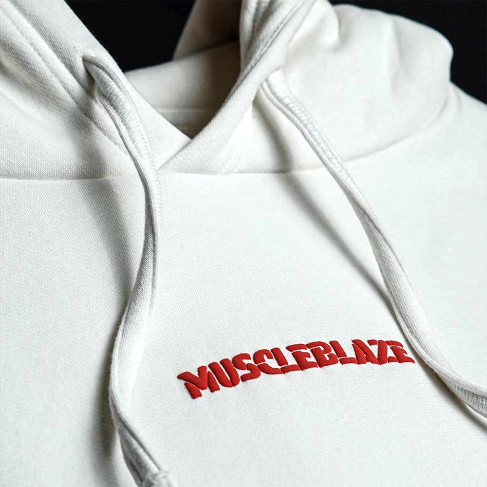 3 - MuscleBlaze Z-League Hoodie,  Small  White