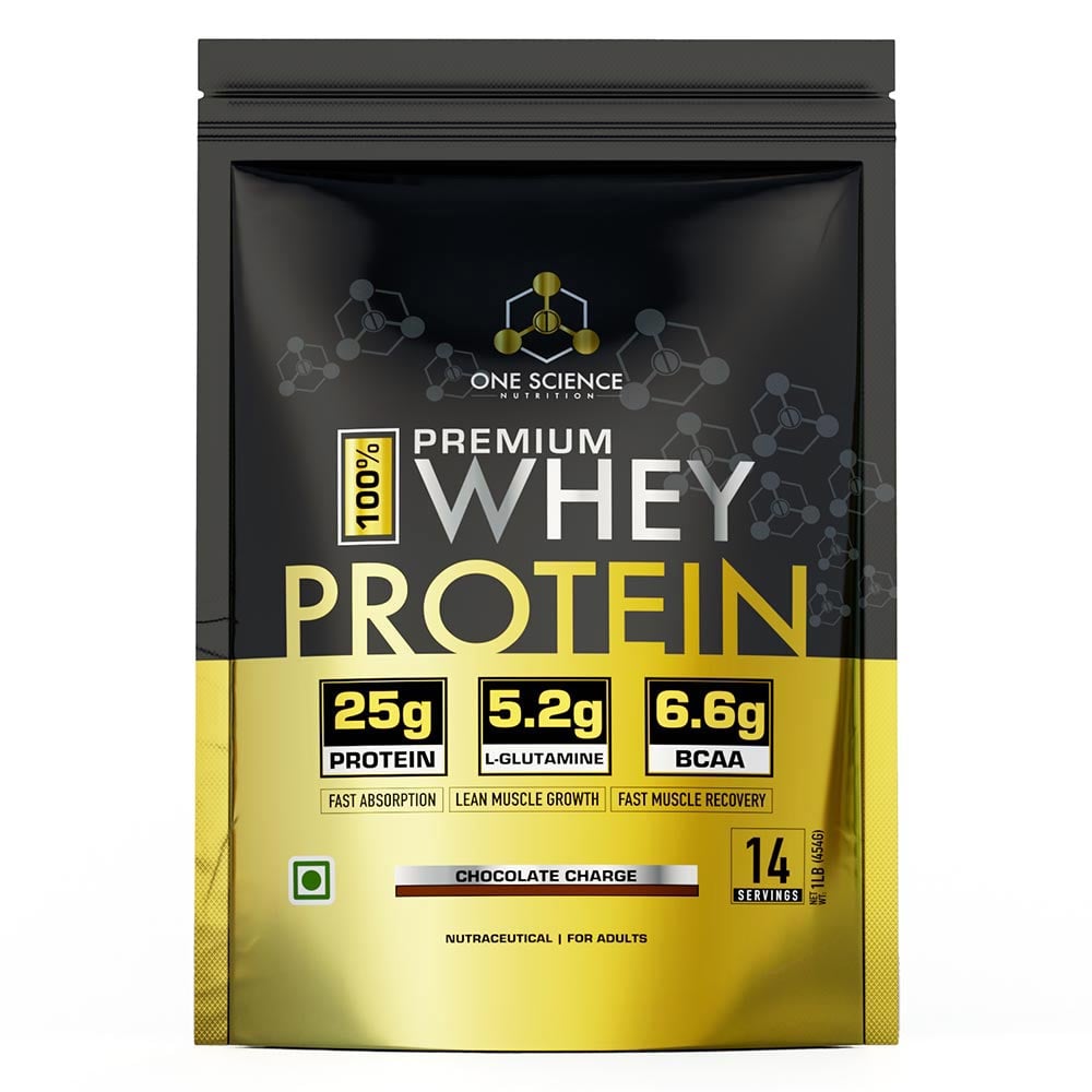 1 - One Science 100% Premium Whey Protein,  1 lb  Chocolate Charge 