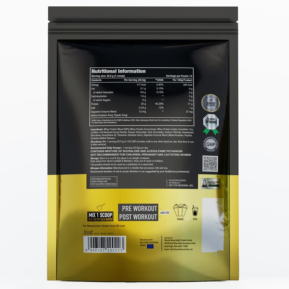 2 - One Science 100% Premium Whey Protein,  1 lb  Chocolate Charge 