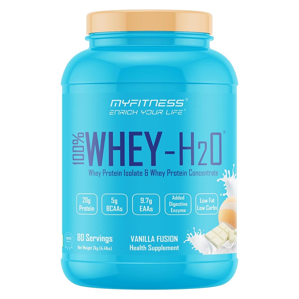 1 - Myfitness 100% WHEY-H2O,  4.4 lb  Vanilla Fusion 