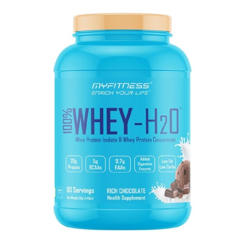 1 - Myfitness 100% WHEY-H2O, 4.4 lb Rich Chocolate