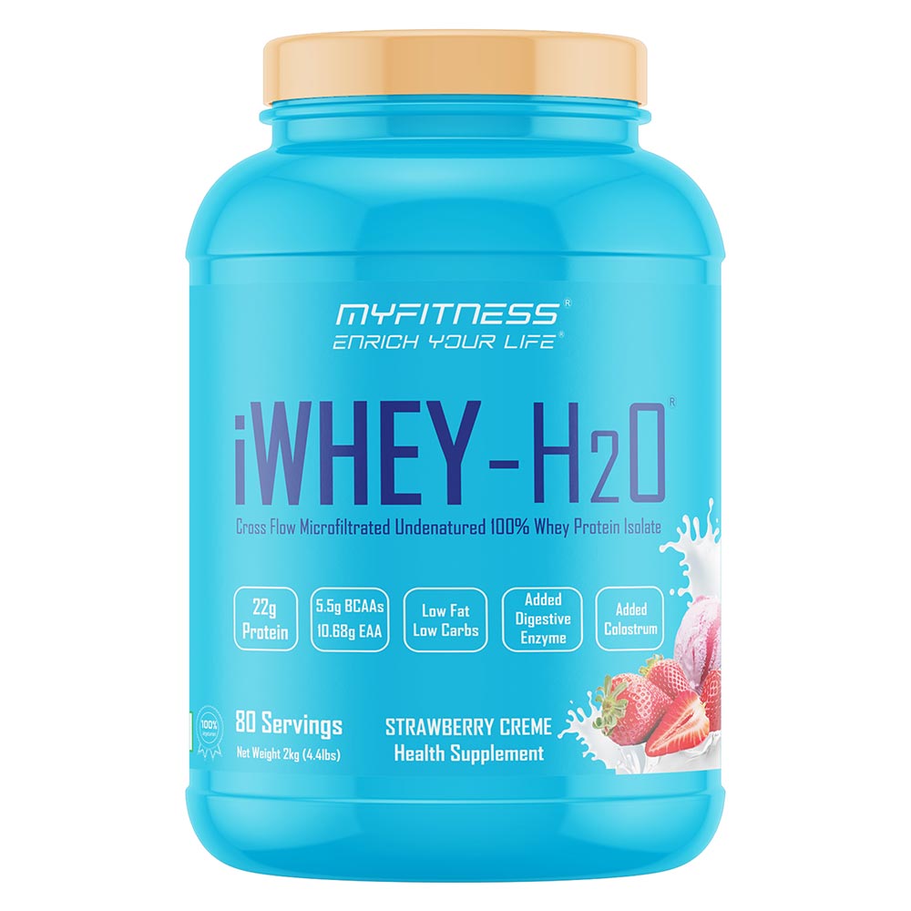 1 - Myfitness iWHEY- H2O,  4.4 lb  Strawberry Creme 