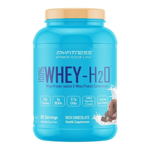 1 - Myfitness 100% WHEY-H2O Protein Isolate,  4.4 lb  Rich Chocolate 