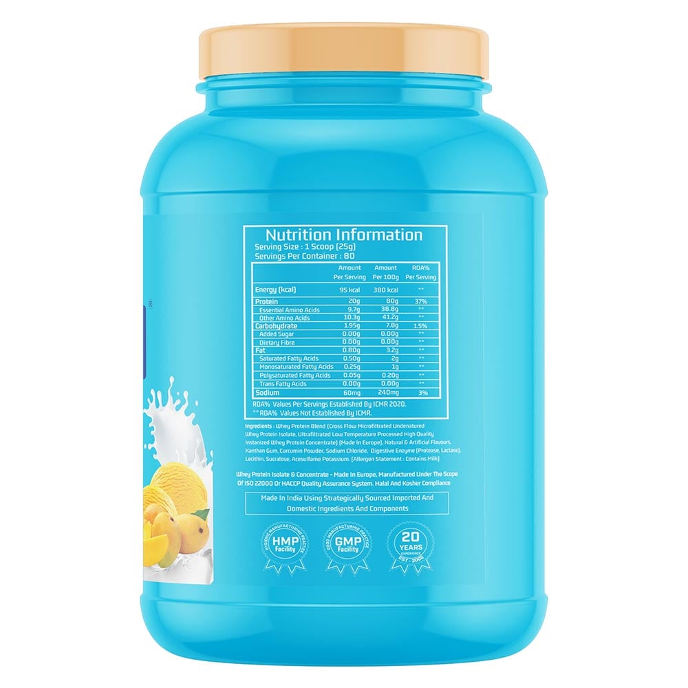 3 - Myfitness 100% WHEY-H2O Protein Isolate,  4.4 lb  Mango Kulfi 