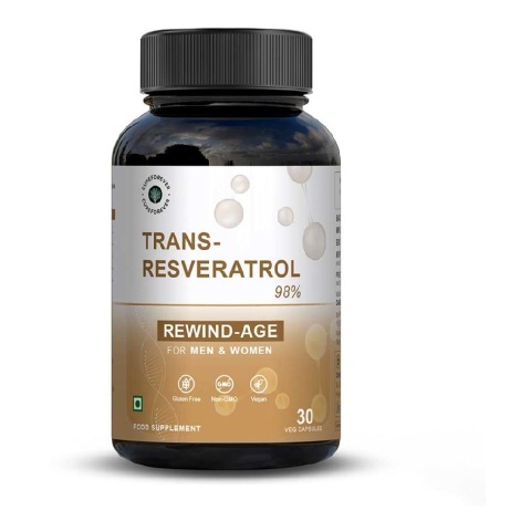 1 - CUREFOREVER Trans-Resveratrol 98% 250mg,  30 veggie capsule(s) 