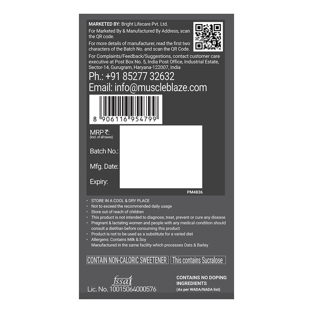 11 - MuscleBlaze Biozyme Performance Whey, 4.4 lb Kesar Thandai