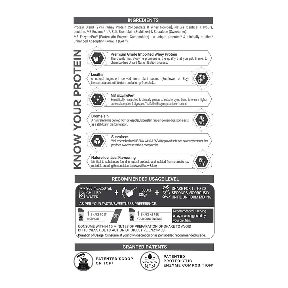 16 - MuscleBlaze Biozyme Performance Whey,  2.2 lb  French Vanilla Creme