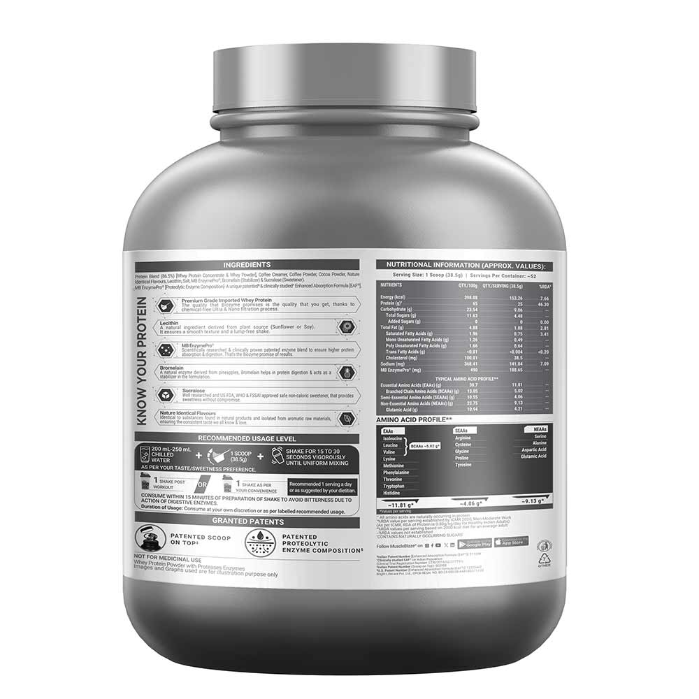 14 - MuscleBlaze Biozyme Performance Whey, 4.4 lb Blue Tokai Coffee