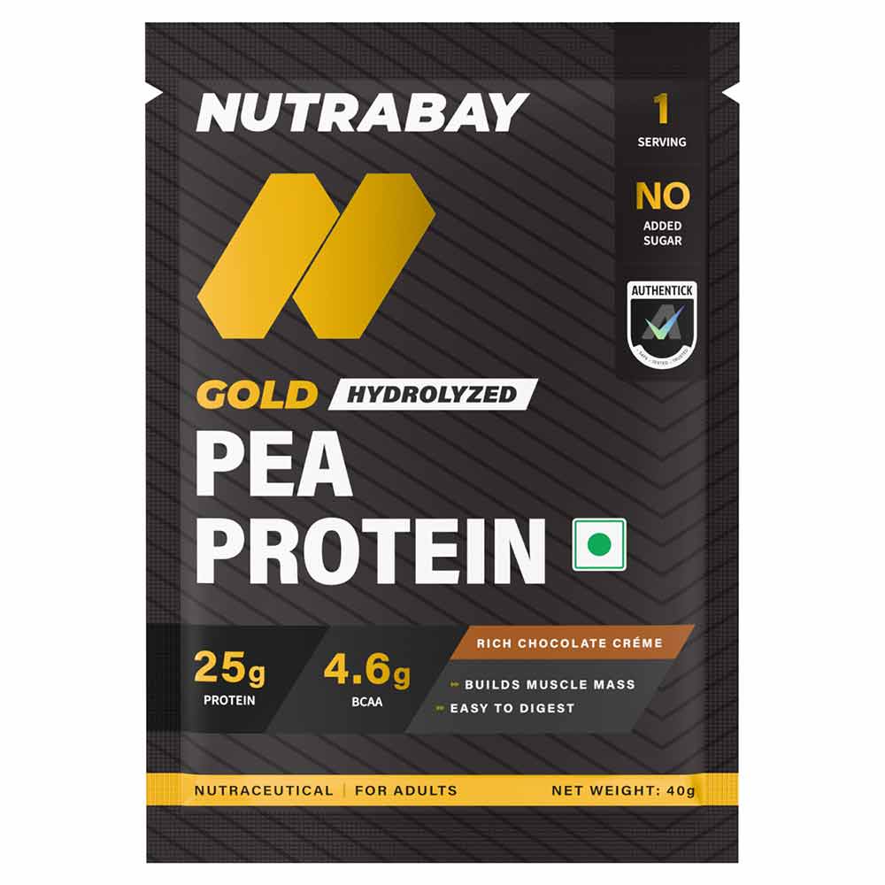 Nutrabay Gold Pea Protein, 0.09 lb Rich Chocolate Creme (Single Serve)-picture-16